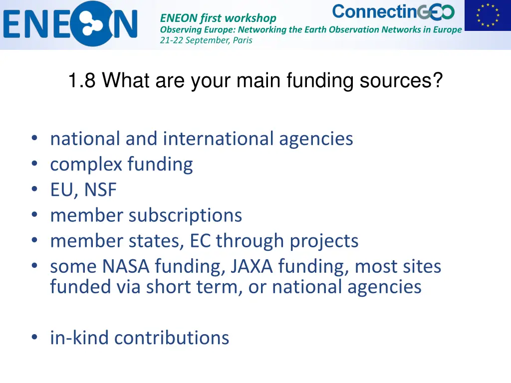 eneon first workshop observing europe networking 8