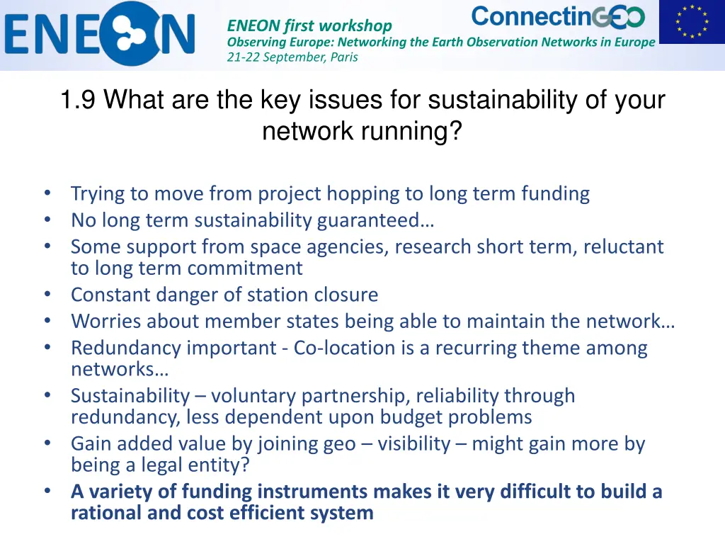 eneon first workshop observing europe networking 9