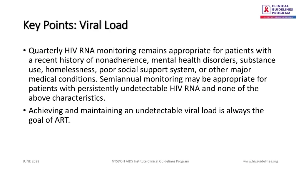 key points viral load key points viral load