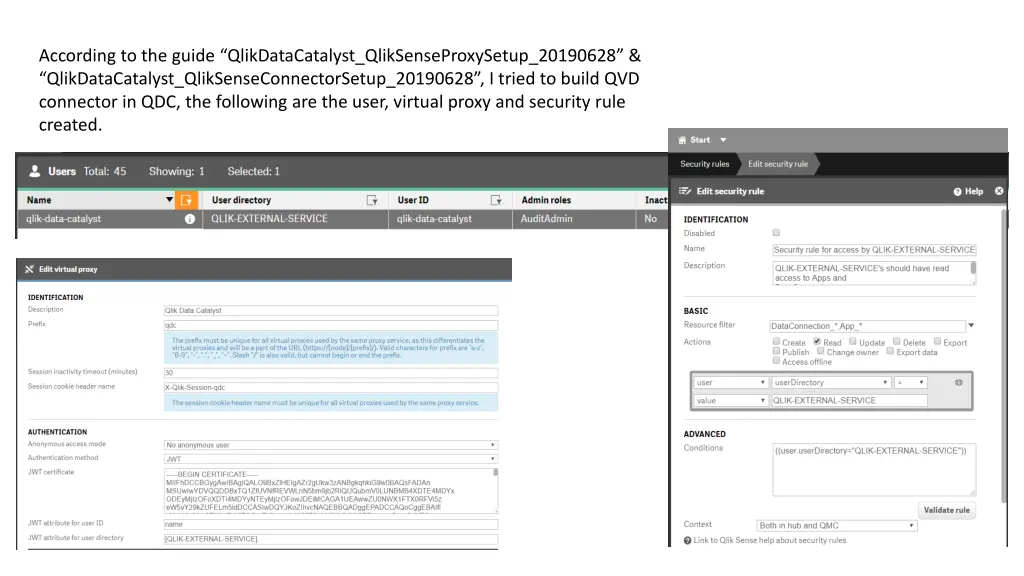 according to the guide qlikdatacatalyst