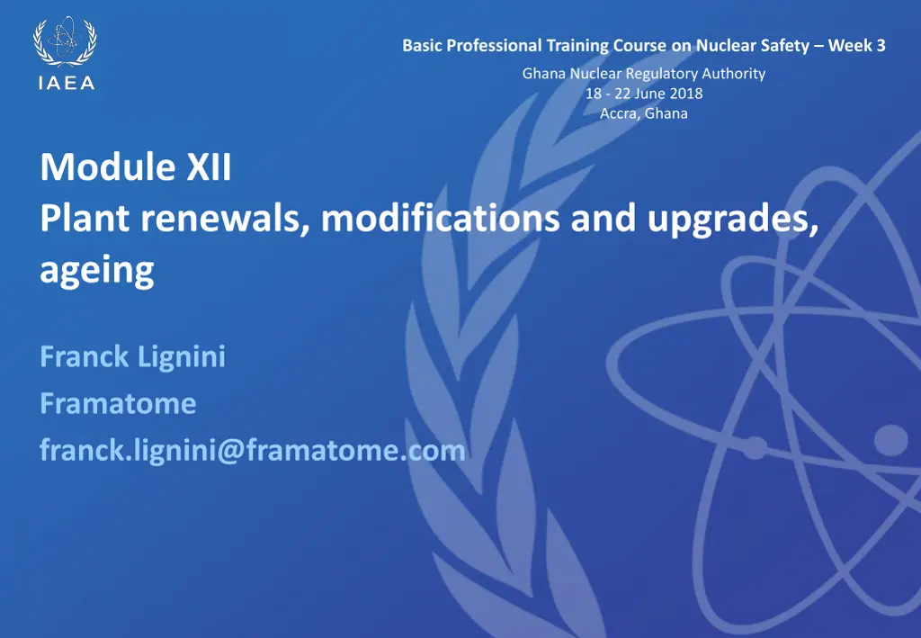 basic professional training course on nuclear