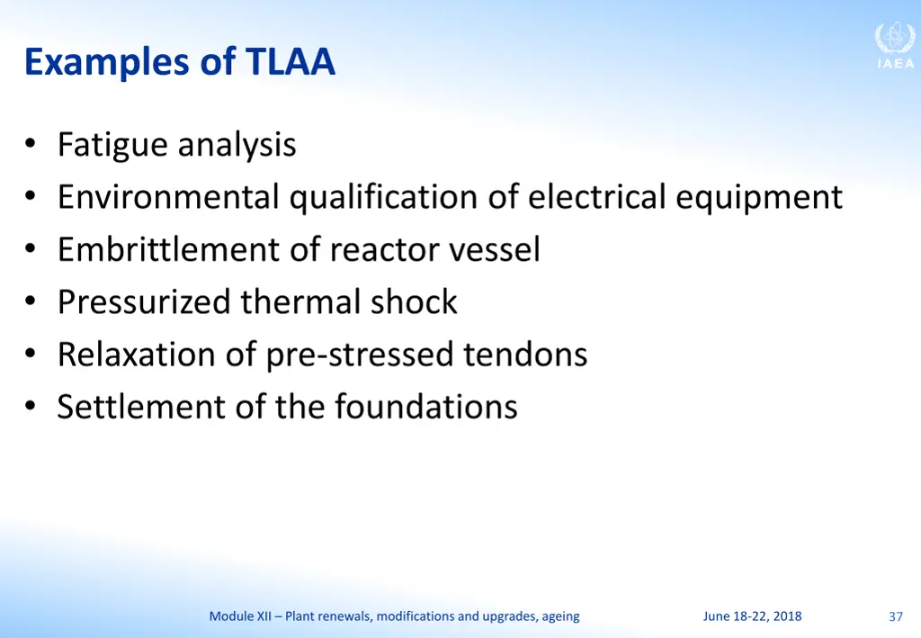 examples of tlaa
