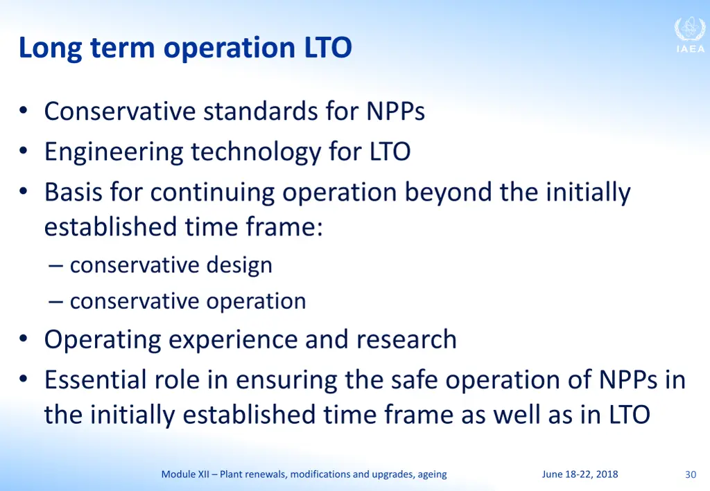 long term operation lto 1