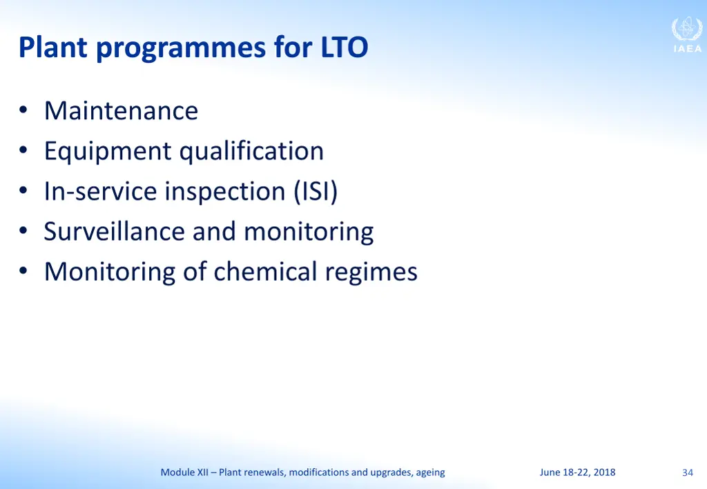 plant programmes for lto