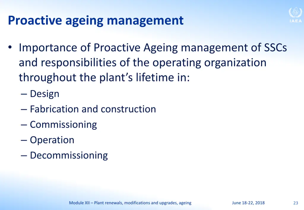 proactive ageing management