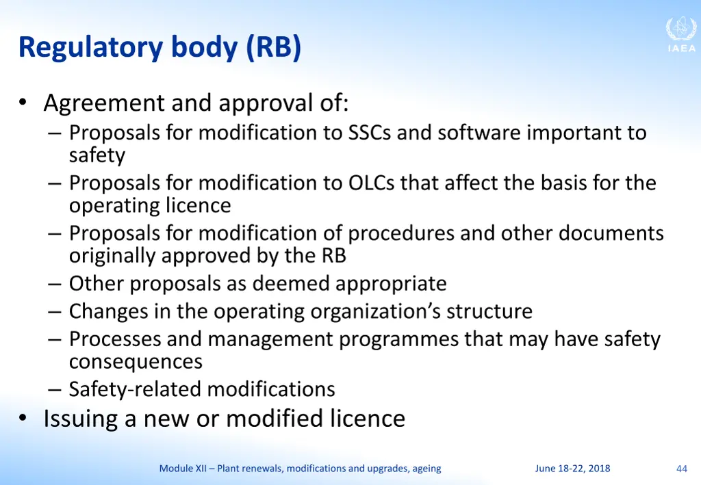 regulatory body rb