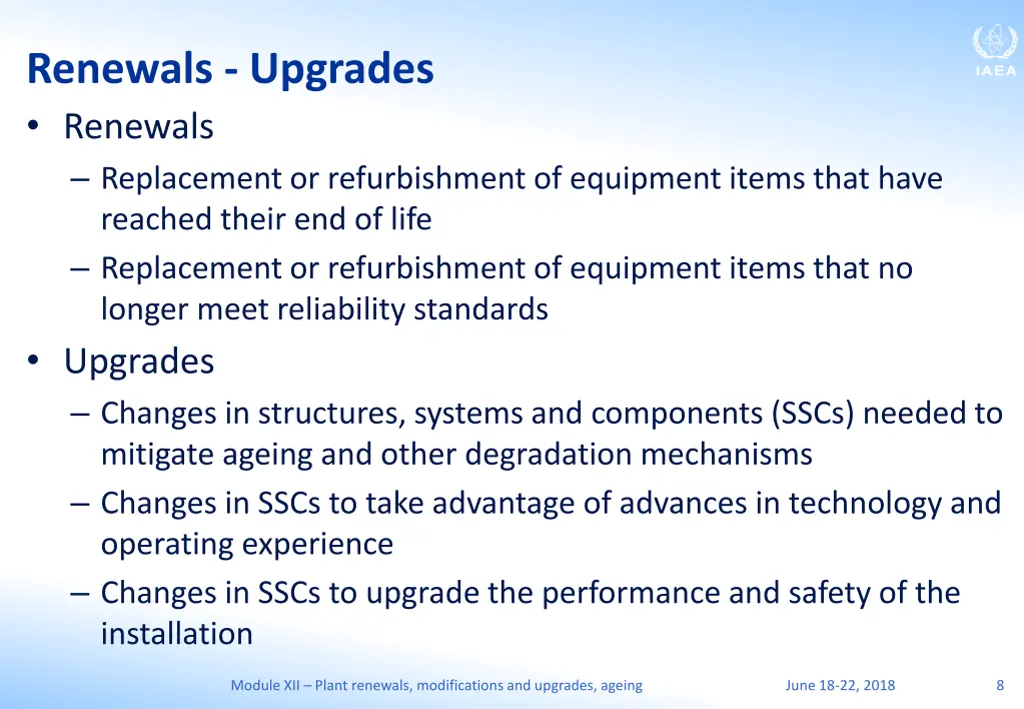 renewals upgrades renewals replacement
