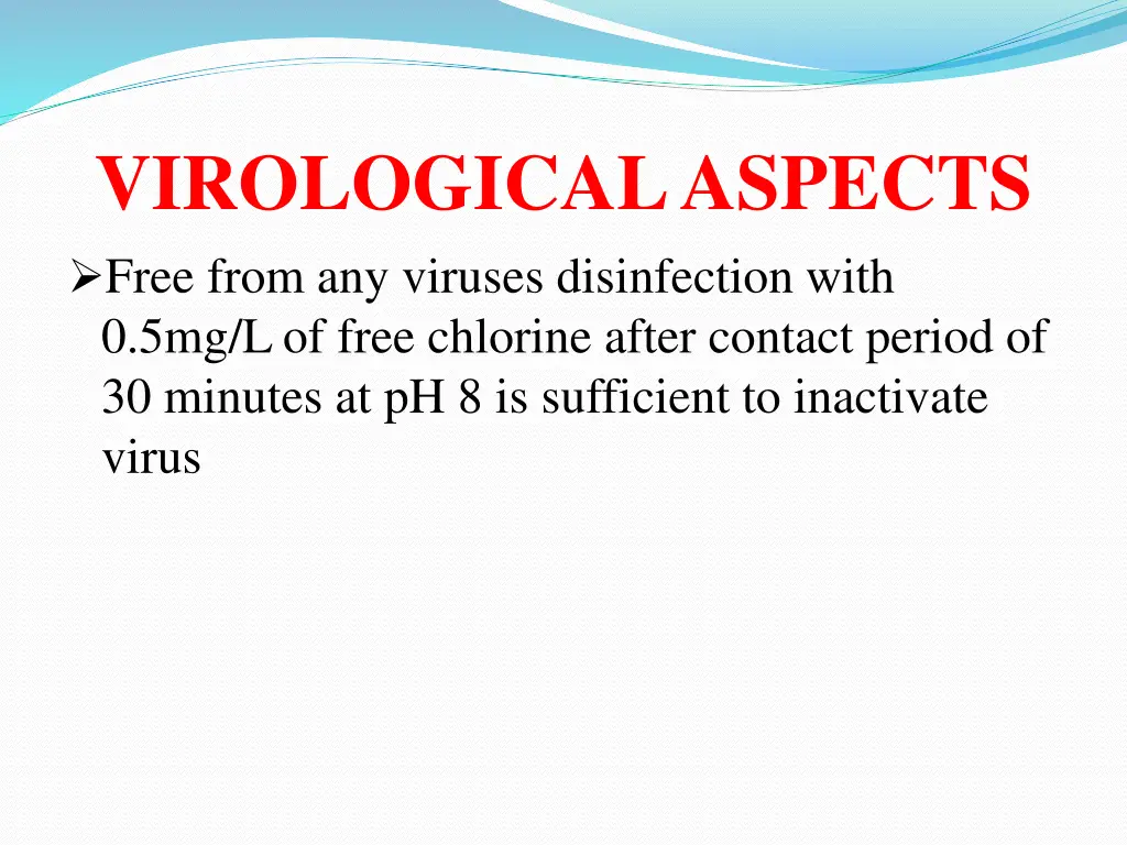 virological aspects free from any viruses