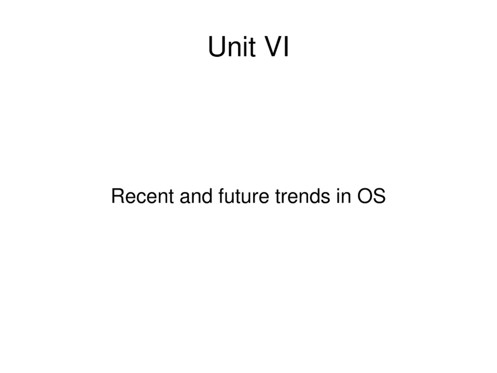 unit vi