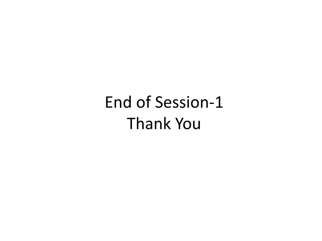 end of session 1 thank you