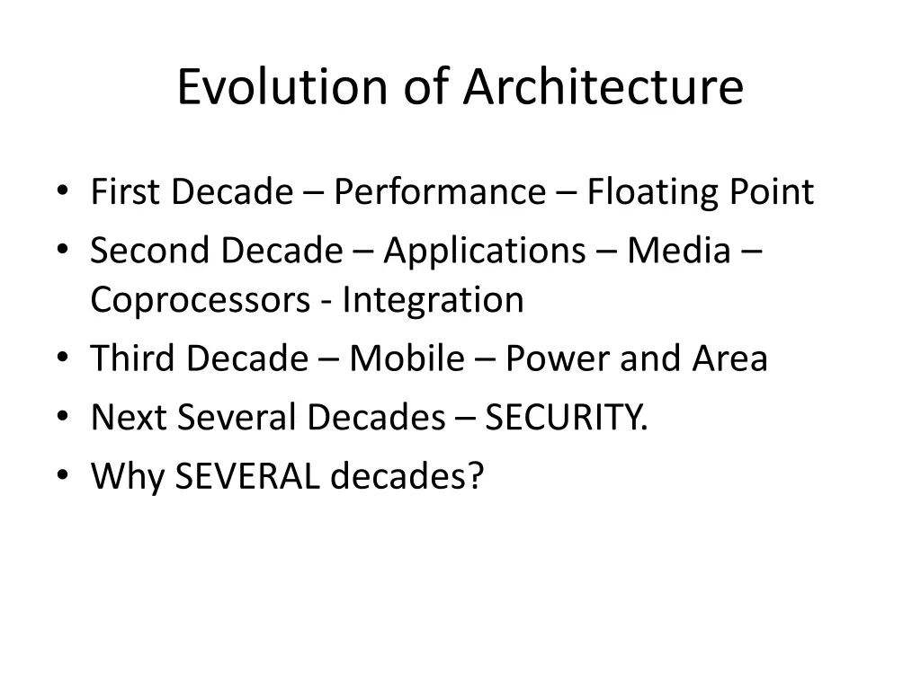 evolution of architecture