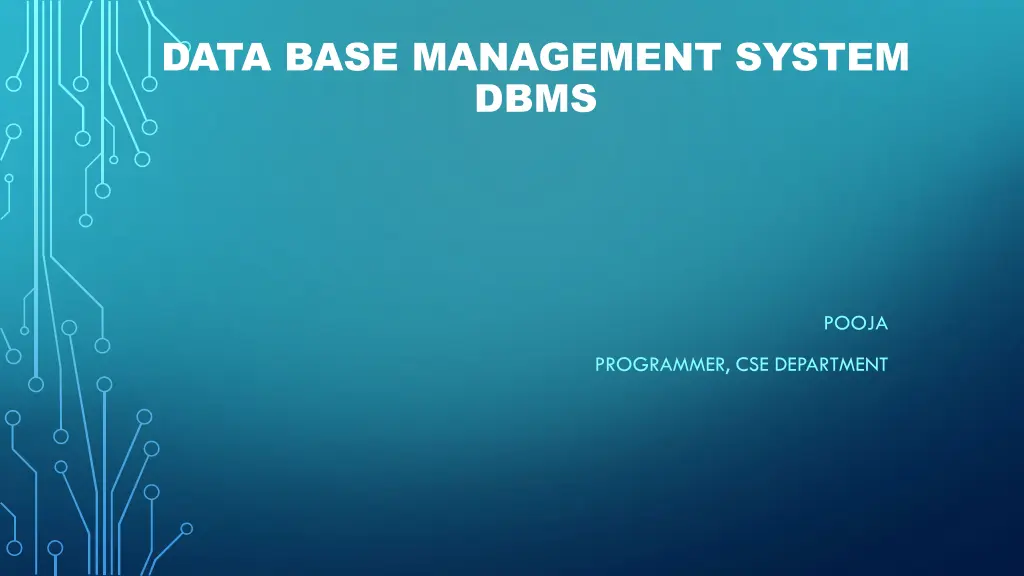 data base management system dbms