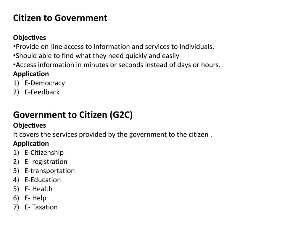citizen to government