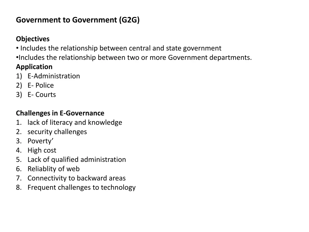 government to government g2g
