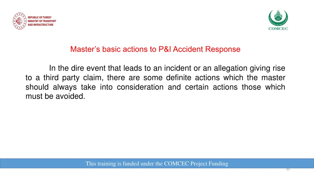 master s basic actions to p i accident response