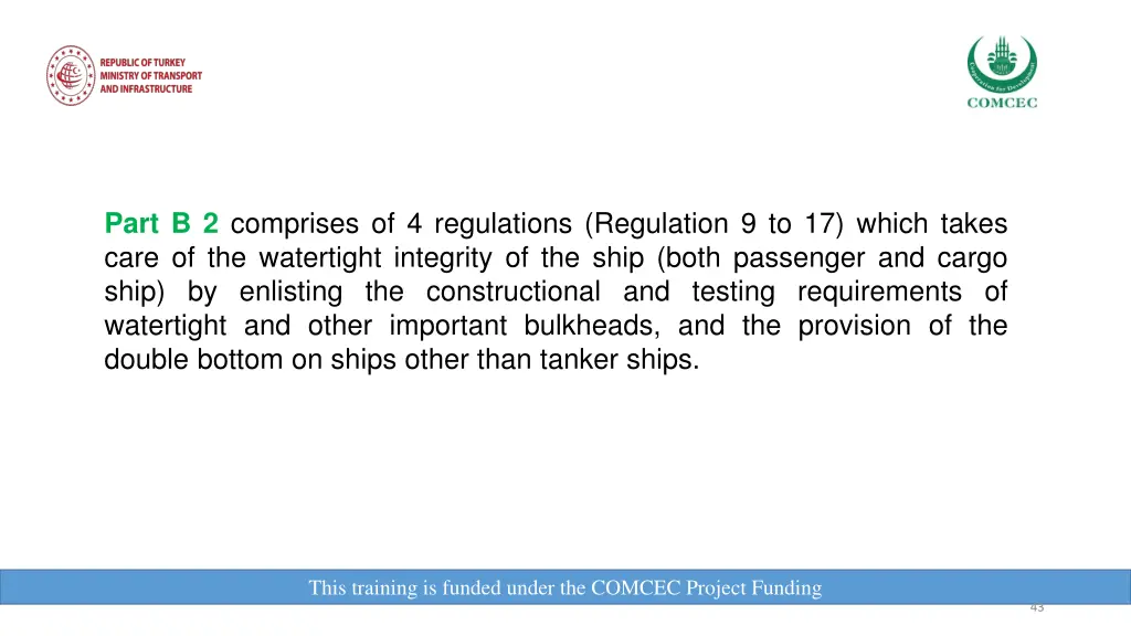 part b 2 comprises of 4 regulations regulation
