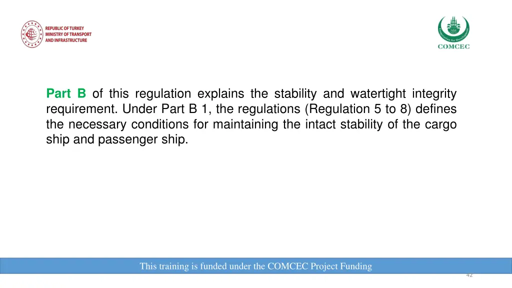 part b of this regulation explains the stability