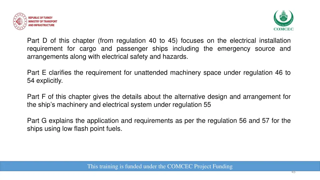 part d of this chapter from regulation