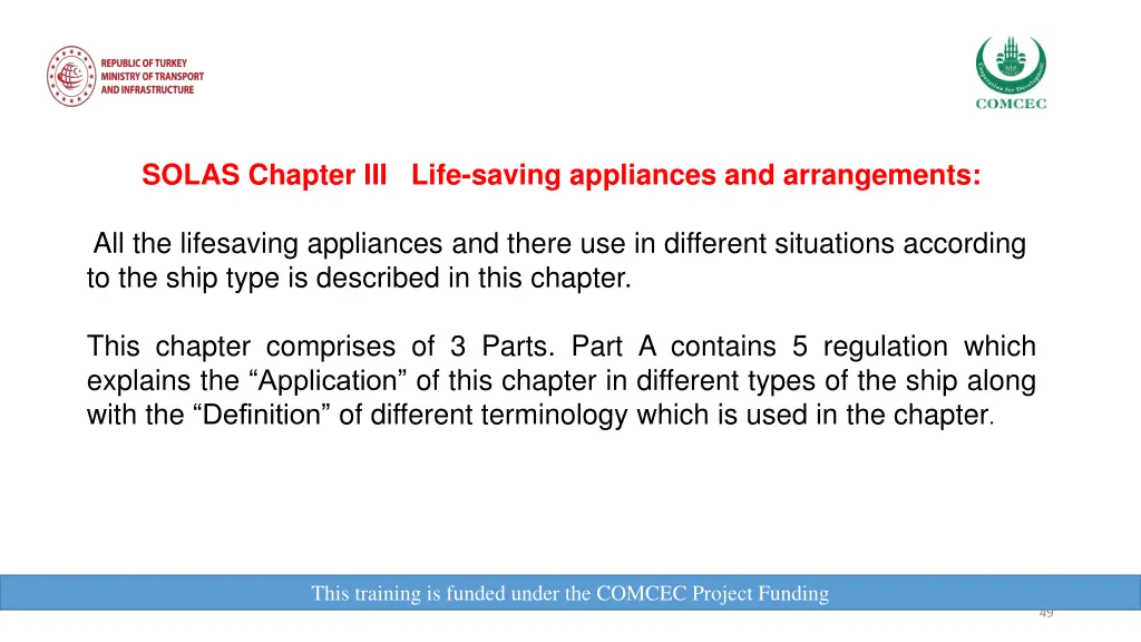 solas chapter iii life saving appliances