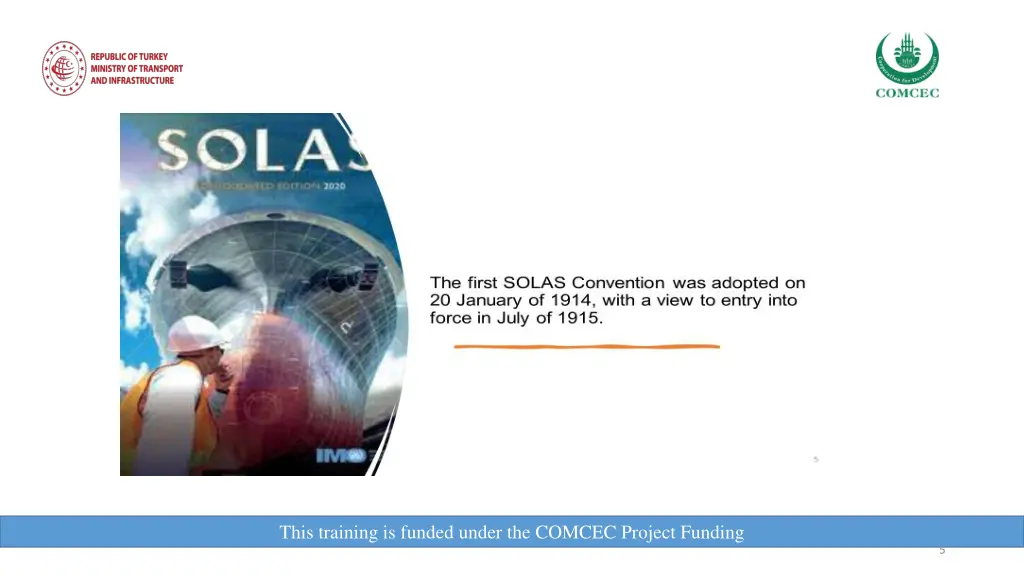this training is funded under the comcec project 1