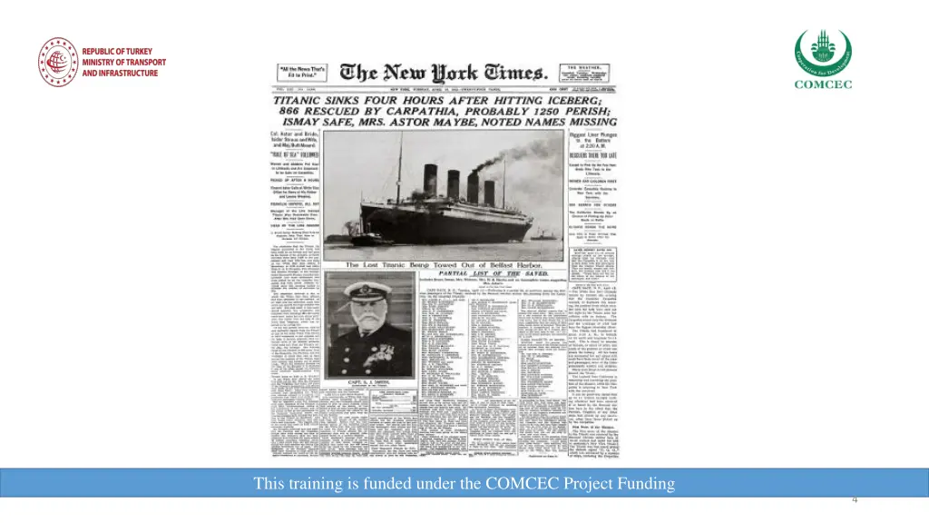 this training is funded under the comcec project
