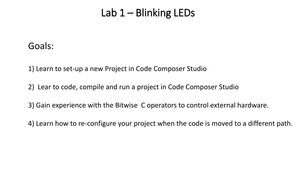 lab 1 lab 1 blinking leds blinking leds