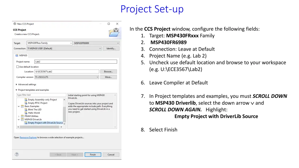 project set up 3