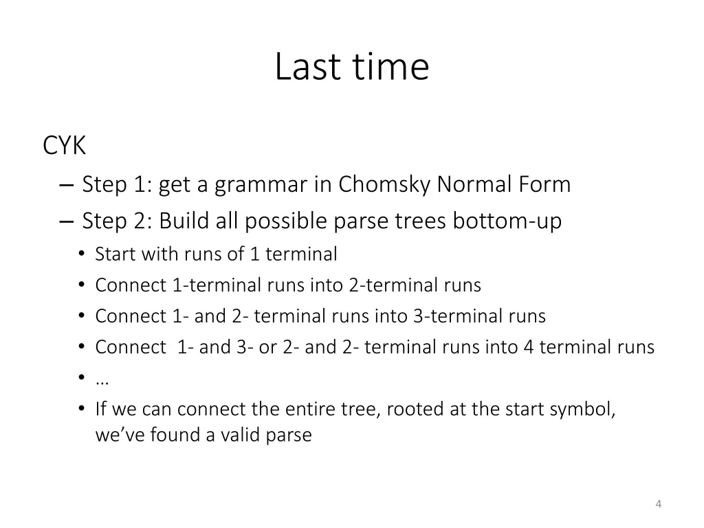 last time
