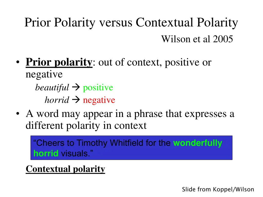 prior polarity versus contextual polarity