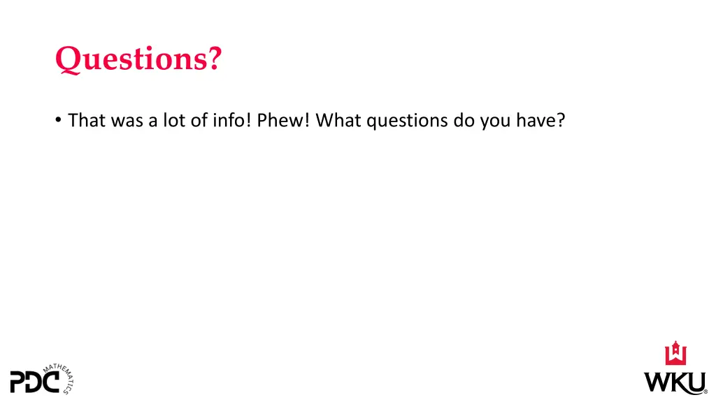 questions