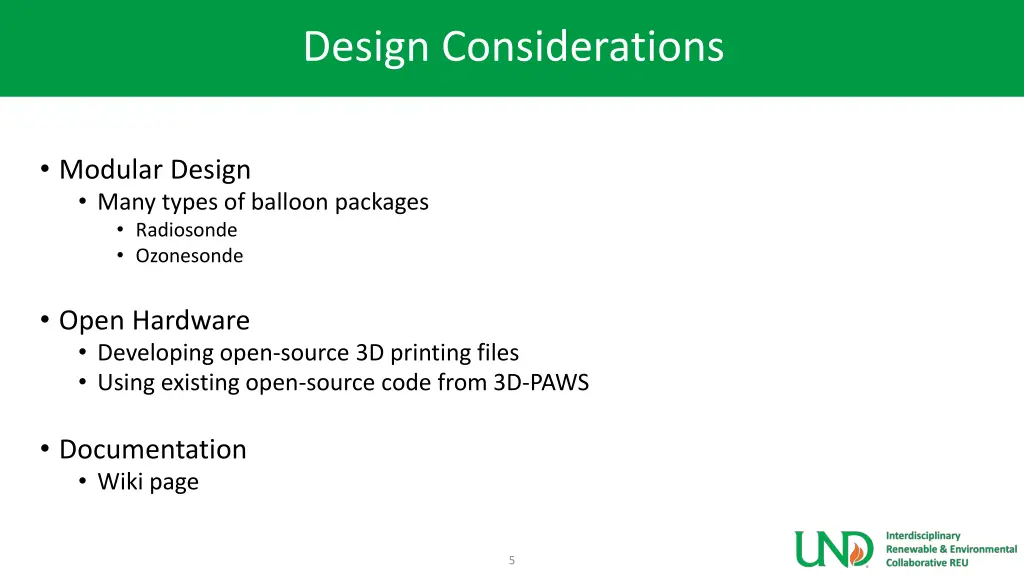 design considerations