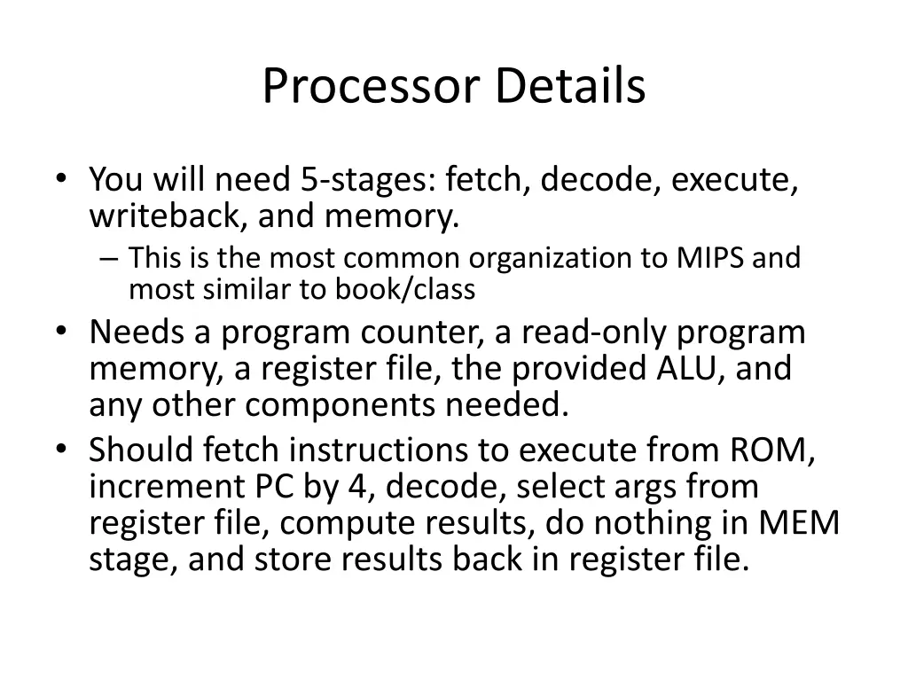 processor details
