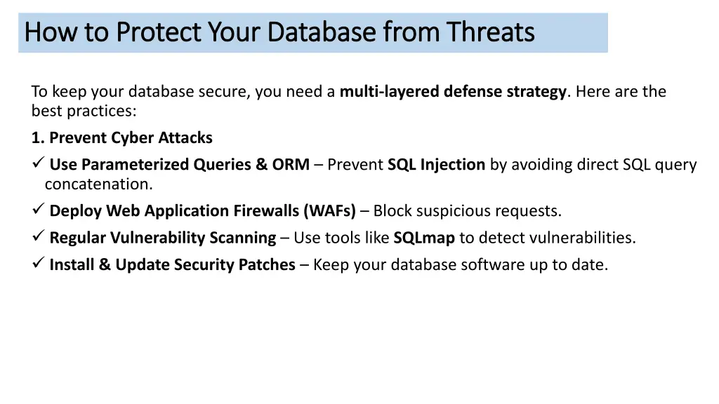 how to protect your database from threats