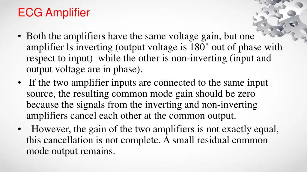 ecg amplifier 1