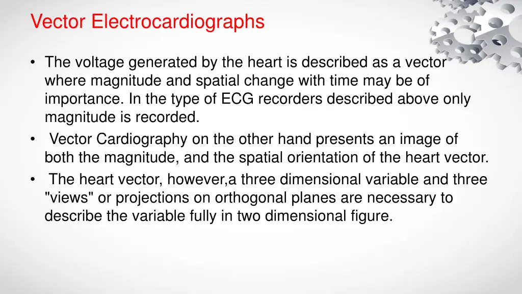 vector electrocardiographs
