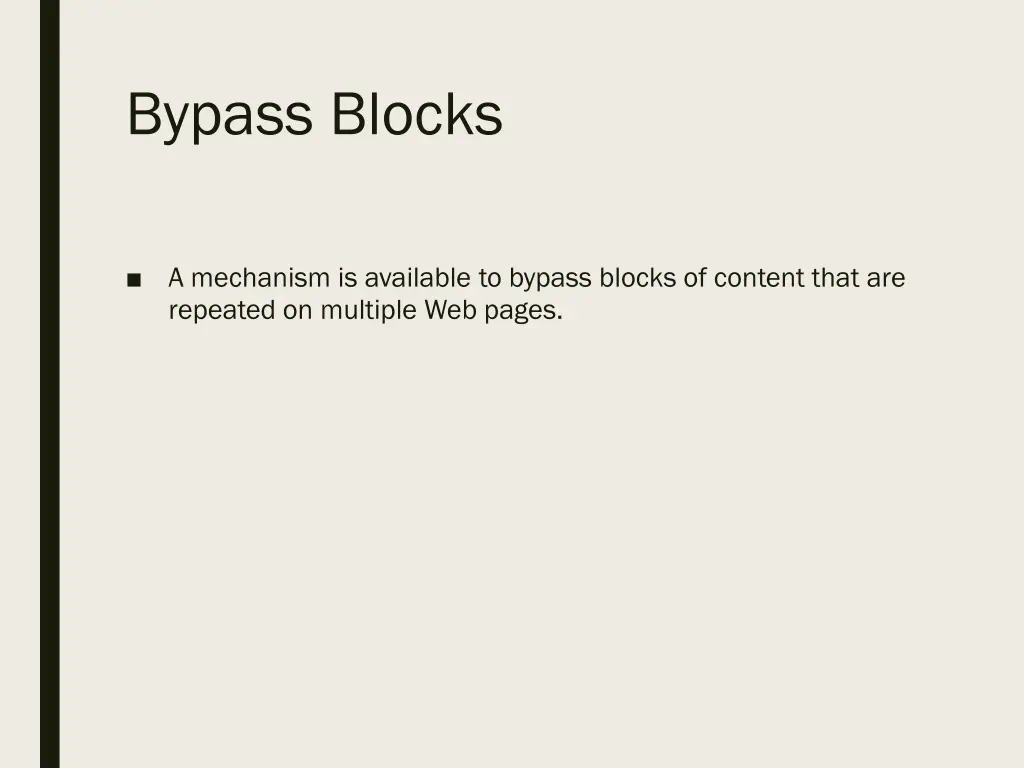 bypass blocks