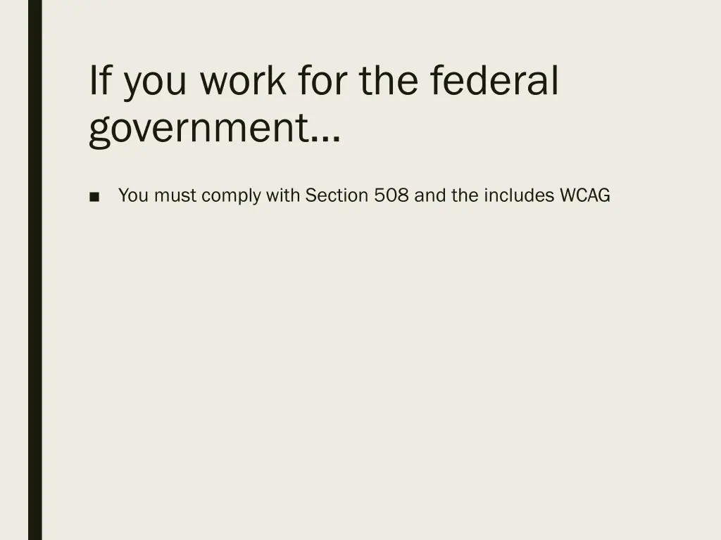 if you work for the federal government
