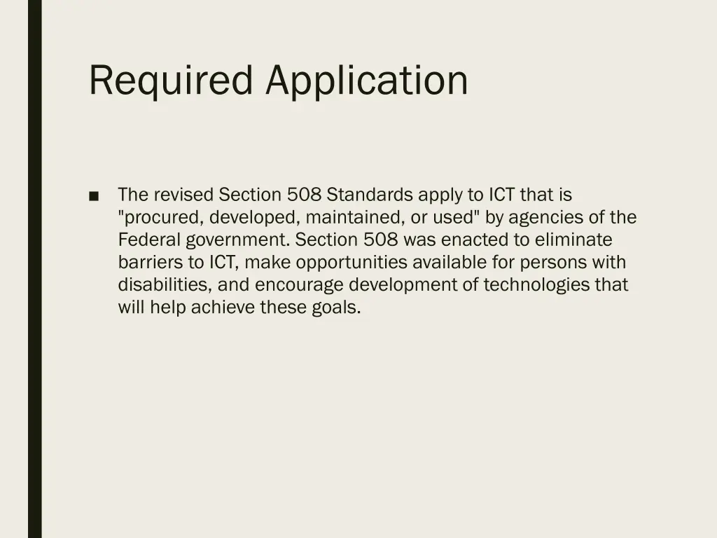 required application