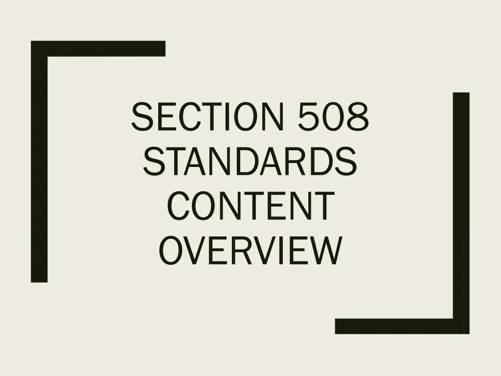section 508 standards content overview