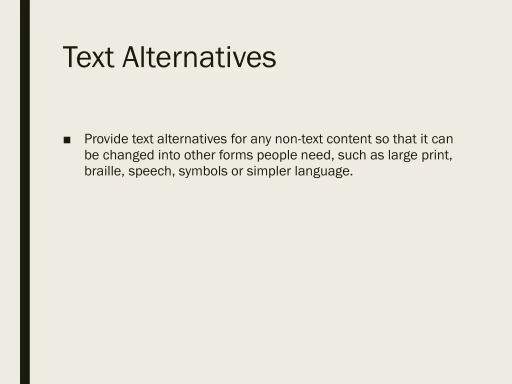 text alternatives