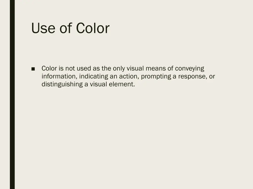 use of color