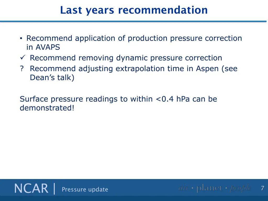 last years recommendation 2