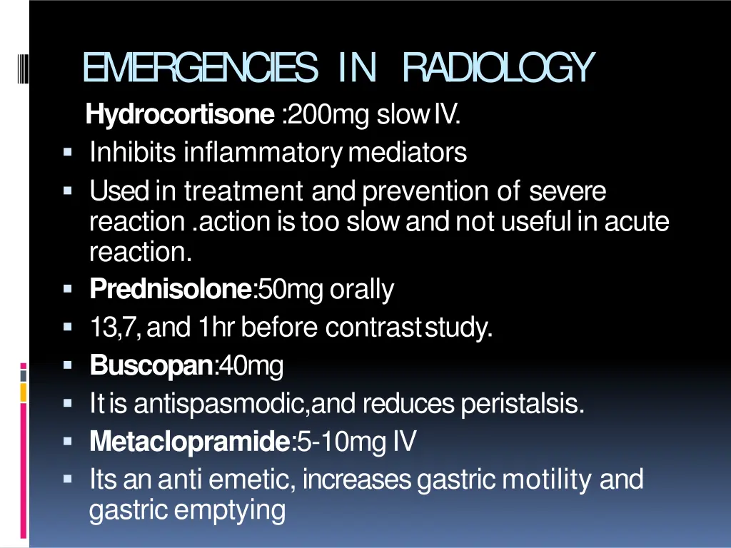 emergencies in radiology hydrocortisone 200mg