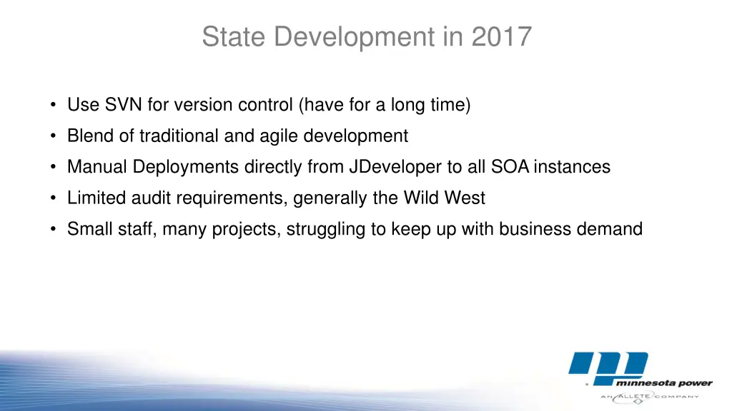 state development in 2017