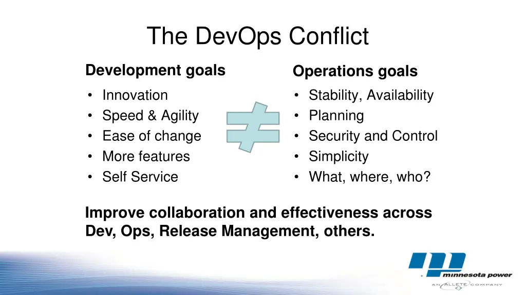 the devops conflict