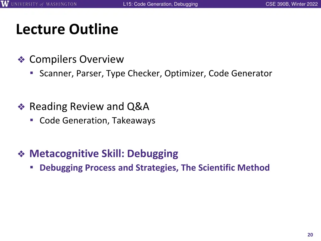 l15 code generation debugging 19
