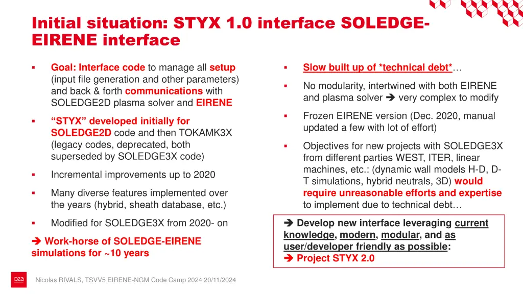 initial situation styx 1 0 interface soledge