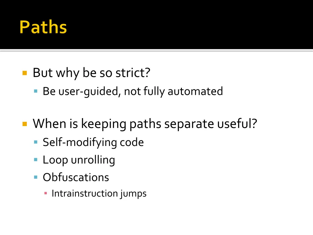 but why be so strict be user guided not fully