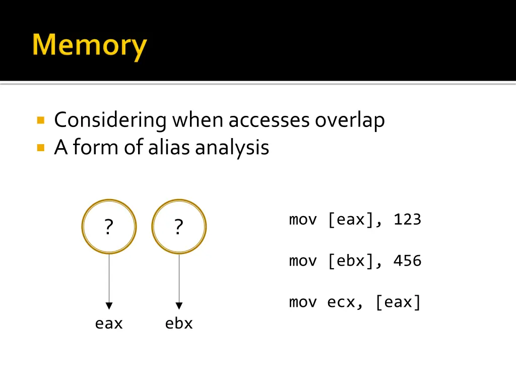 considering when accesses overlap a form of alias