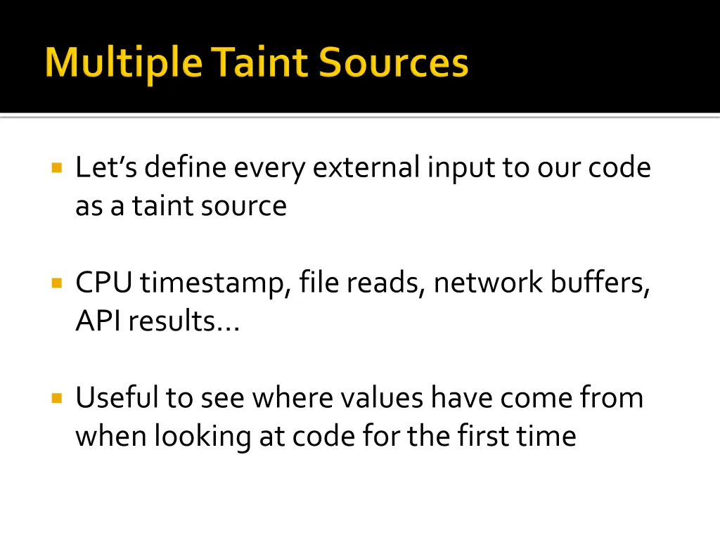 let s define every external input to our code
